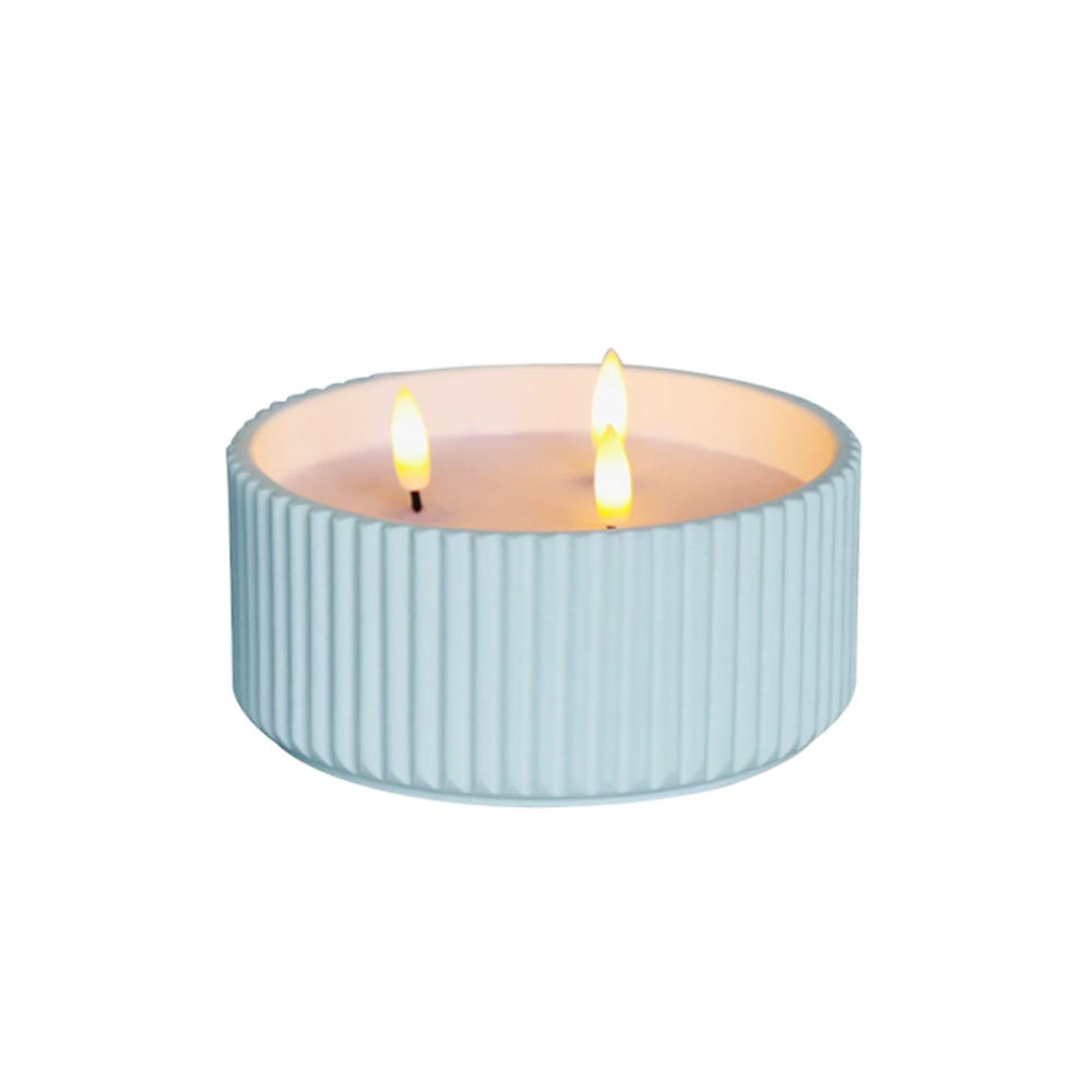 LED CEMENT 3D WICK CANDLE dengan permukaan jalur keras